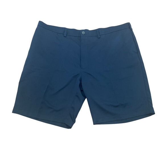 Haggar H26 Golf Shorts Performance Activewear Flat Front Navy Blue Mens Size 44